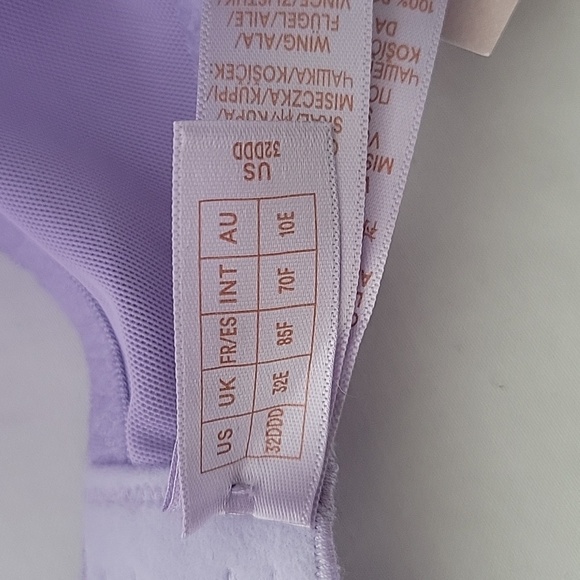 NWT Savage Fenty Flocked Logo Unlined Demi Bra Lavender - Picture 4 of 6